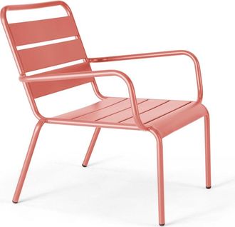 Oviala Sill&oacute;n de jard&iacute;n bajo de acero arcilla