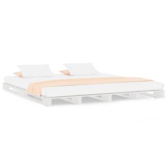 Berkfield Home Pallet Bed White 140x200 cm Solid Wood Pine