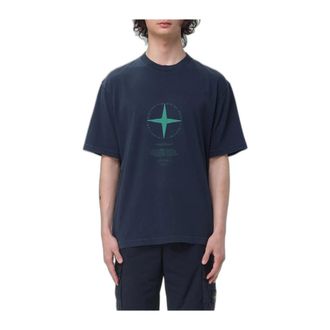 Stone Island Star Chest T-Shirt - Heren - T-shirts - Blauw - XL - Tops