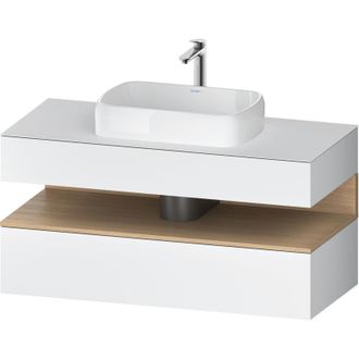 Duravit Duravit - Qatego Consola Mueble Bajo Lavabo, 1 Extra&iacute;ble, 1 Caj&oacute;n