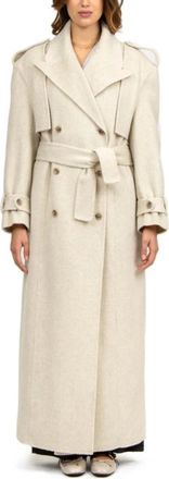 Giuseppe Di Morabito Dames, Mantels, Beige, Maat: 2XS Wol