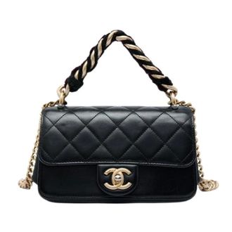 Chanel Pre-owned Quilted Satchel - Dames - Pre-owned - Zwart - Maat: ONE Size Leer