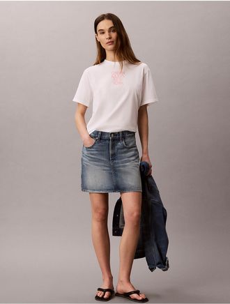 Calvin Klein Jeans Calvin Klein Womens CK NY Photo Graphic Boxy Tee - Open White - XL