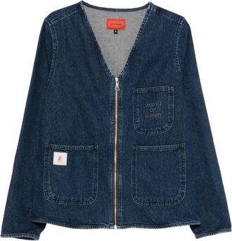 Vision Of Super Denim Jassen - Heren - Spijkerjassen - Blauw - S - Denim - Jassen