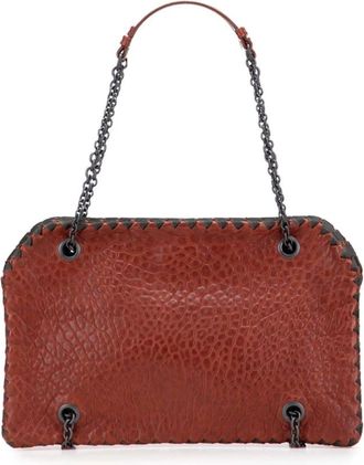 Bottega Veneta Pre-owned Shoulder Bags, female, Red, Size: ONE SIZE Pre-owned Leather Top Handle Bag