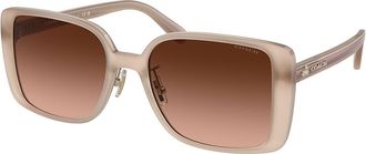 Coach HC8375 CH562 Asian Fit 57475M Womens Sunglasses Brown Size 56