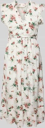 Apricot Midikleid aus Viskose mit Knopfleiste in Offwhite, Größe XL