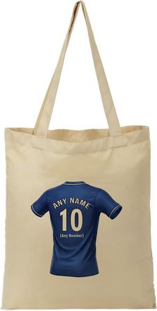 Unigift Personalised Gift - Merseyside Football Fan Tote Shopping Bag (Royal Blue Jersey Design) Custom Name - Walton L4 Club
