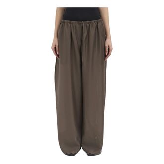 Entire studios Wide Trousers, female, Brown, Size: XS Pantaloni Vento Wide Leg