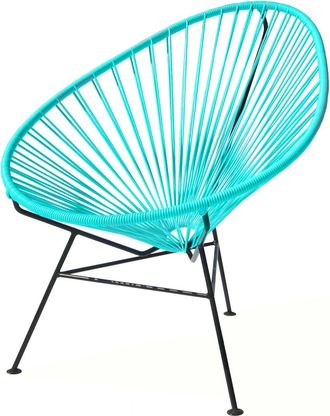 Acapulco Design Acapulco Classic Chair, aqua verde / schwarz