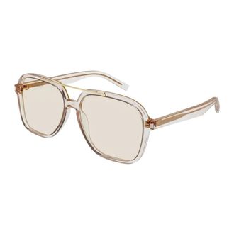 Saint Laurent Dames, Accessoires, Beige, Maat: 58 MM Nylon