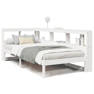 Berkfield Home Bookcase Bed without Mattress White 90x190 cm Single Solid Wood Pine