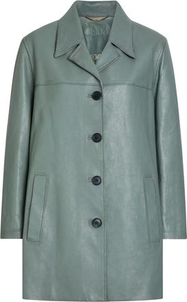 Chlo&eacute; Leather Jacket - Light Blue - 34 (UK6 / XS)