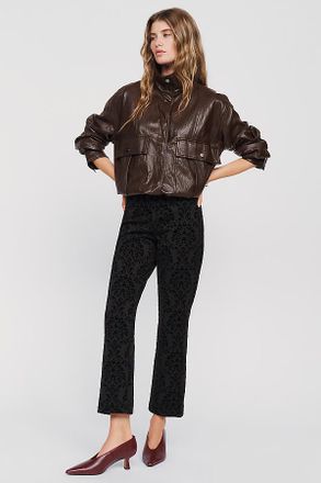 Sanctuary Demy Flocked High Rise Cropped Pants