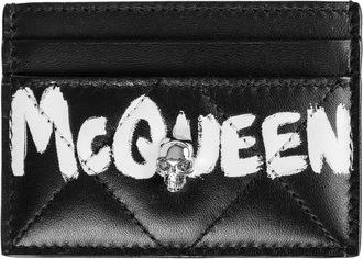Alexander McQueen Alexander Queen Leren Portemonnee - Dames - Portefeuilles - Zwart - ONE Size - Leer - Accessoires