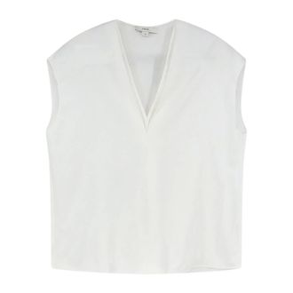 Vince Dames, Blouses & Shirts, Wit, Maat: XL Zijde