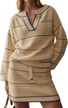 SANCIA Moss Knit Sweater In Sand