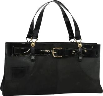 Dior Pre-owned Handbags, female, Black, Size: ONE SIZE Pre-owned Vintage Trotter Canvas Hand Bag
