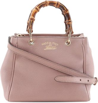 Gucci Pre-owned Gucci Mini Calfskin Bamboo Shopper Satchel Ladies AJ49HLPZGI19VO16