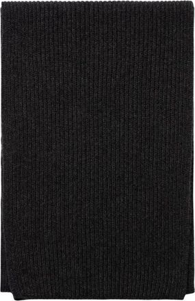 Sunspel Cashmere Ribgebreide Sjaal - Heren - Wintersjaals - Grijs - ONE Size - Kasjmier - Accessoires