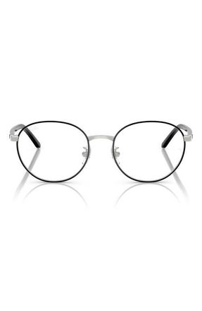 Ray-Ban 53mm Phantos Optical Glasses in Black Silver at Nordstrom