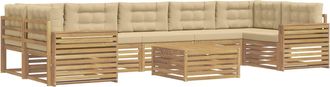 vidaXL Conjunto De Sof&aacute;s De Exterior 8 Uds. Y Beige Vidaxl