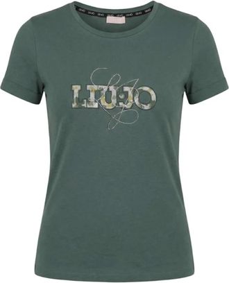 Liu Jo T-Shirts, female, Green, Size: 2XS Crewneck T-shirt