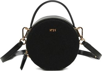 N&deg;21 Ronde Mini Schoudertas - Dames - Mini tas - Zwart - ONE Size - Polyester - Tassen