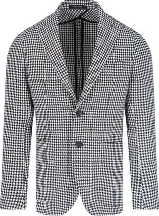 Tagliatore Pied De Poule Blazer - White/Black