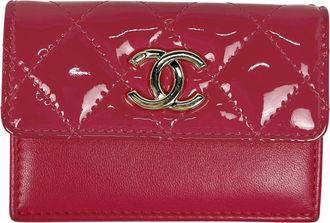 Chanel Pink Leather Wallet (Tri-Fold) (Pre-Owned)