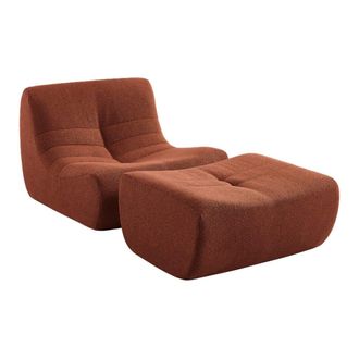 Sweeek Sill&oacute;n envasado al vac&iacute;o de borreguito texturizado con reposapi&eacute;s