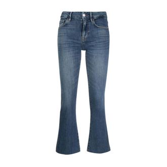 Frame Denim Cropped Jeans, female, Blue, W29, Blue Cropped Flared Jeans