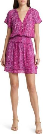 Rails Karla Leopard Print Tiered Dress in Magenta Cheetah at Nordstrom Rack, Size Small