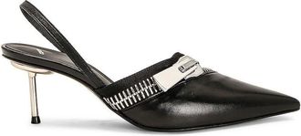 Coperni Womens Clear Zip Heels - Black Leather - Size EU 40