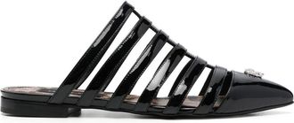 Philipp Plein Vernice skull-stud mules - women - Calf Leather/Calf Leather/Goat Skin/Zamak - 37 - Black
