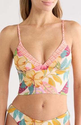 Roxy Hot Tropic V-Neck Swim Camisole in Tropic Multi at Nordstrom Rack, Size Medium