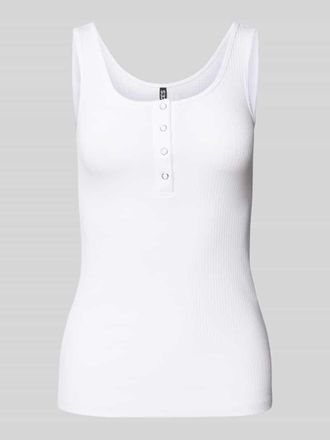 Pieces Slim Fit Tank Top aus Baumwoll-Mix Modell KITTE in Weiss, Gr&ouml;&szlig;e XS