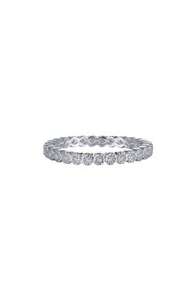 Lafonn Simulated Diamond Eternity Band in Silver/clear at Nordstrom, Size 5