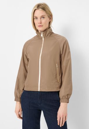 Fuchs Schmitt Blouson FUCHS SCHMITT, Damen, Gr. 34, camel, Web, Obermaterial: 100% Polyester, unifarben, regular fit normal, hoch geschlossener Ausschnitt, elastisc