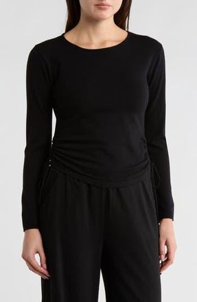 Max Studio Side Cinched Top in Black at Nordstrom Rack, Size X-Small