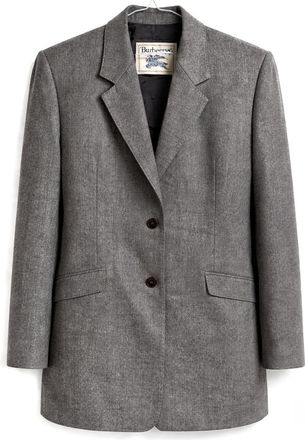 Burberry Grey Vintage Wool Blazer Size M