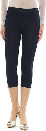 YESET Womens Capri 3/4 Leggings Cotton Pants Underwear High Waist - Dark Blue, S