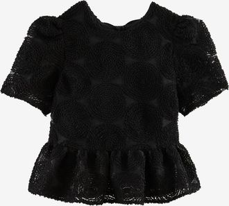 Balzac Paris Rundhalsbluse mit Puff&auml;rmeln Naomi