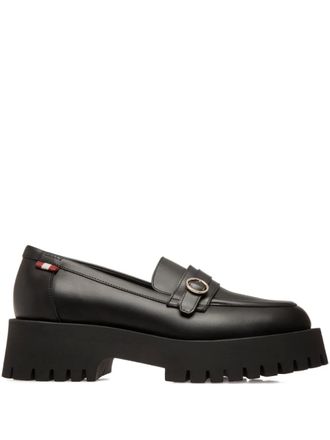 Bally Mocassini con fibbia e plateau - Nero