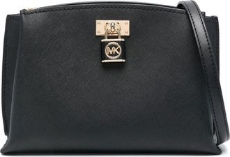Michael Michael Kors padlock-detail satchel bag - women - Calf Leather - OS - Black
