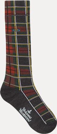 Vivienne Westwood Sock Tartan Red 9-11 Unisex