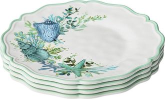 Certified International Sea Glass Melamine Set Of 4 Salad Plates