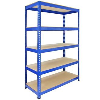 MonsterShop 3 x Q-Rax Warehouse shelves 120cm in Blue