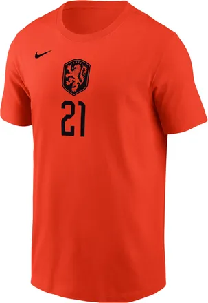 Nike Frenkie De Jong Netherlands Nike Mens Soccer T-Shirt in Orange | M11332P375BNFD-SOR