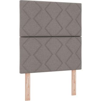 vidaXL Fabric Headboard Geometric with Headboard Taupe 80 cm Fabric Vidaxl
